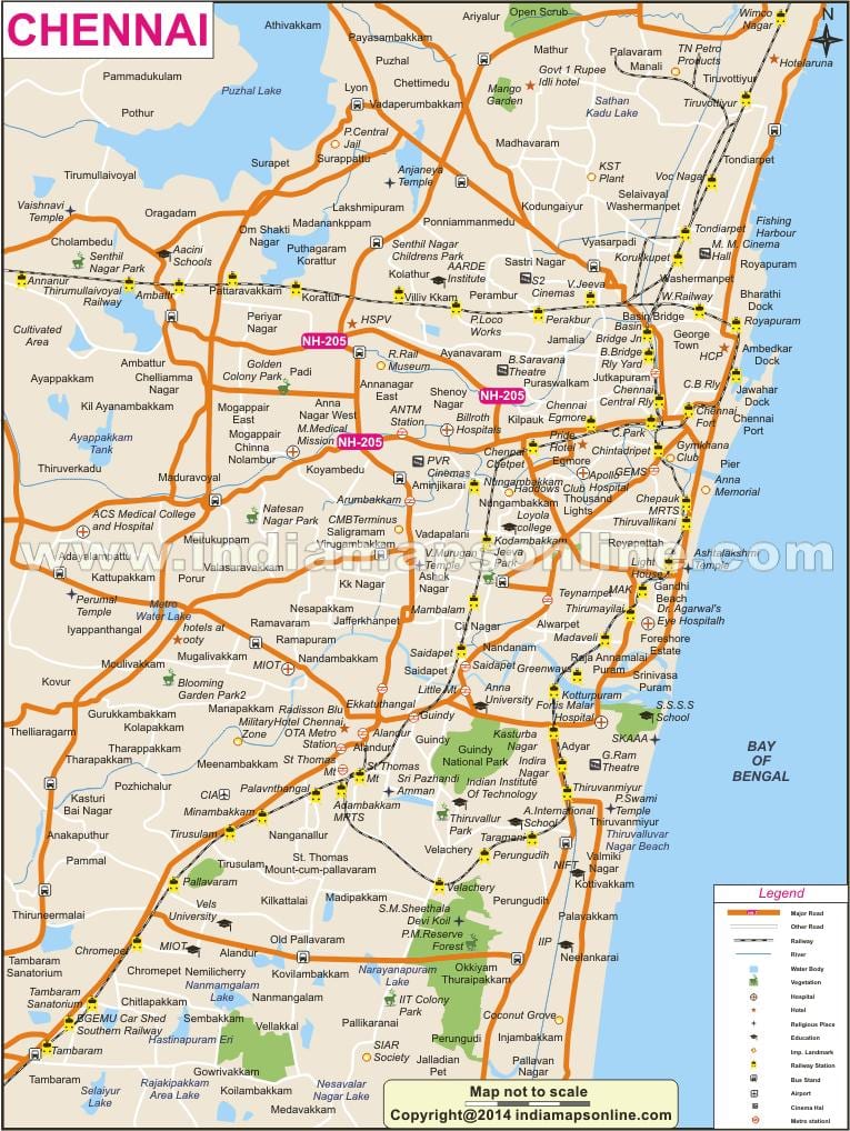 Chennai lungsod sa buong mapa