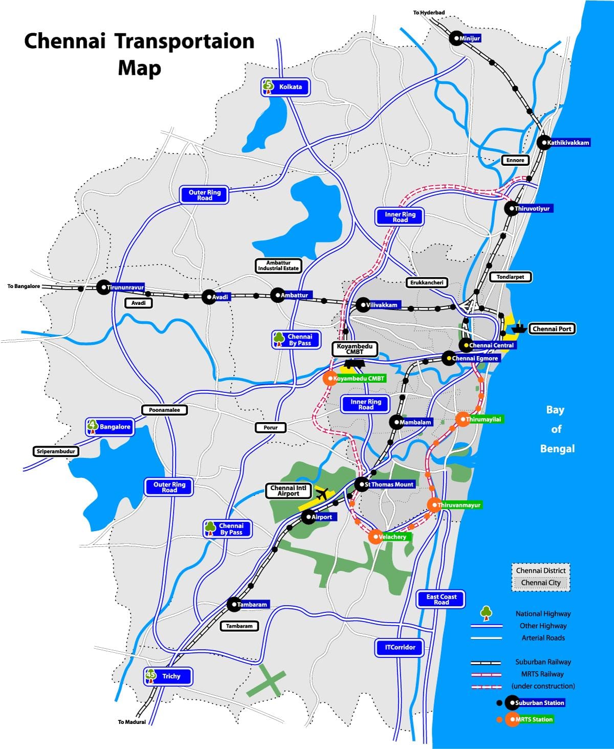 mapa ng Chennai lawa