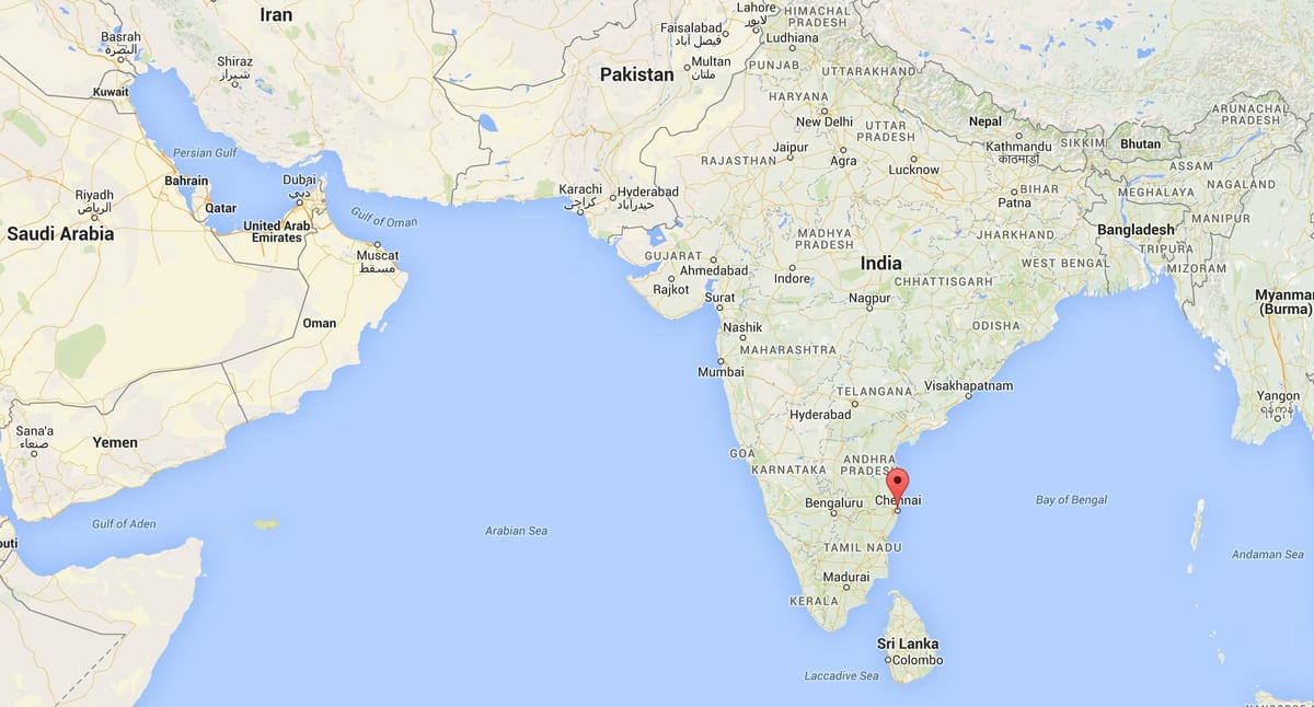 mapa ng indya Chennai