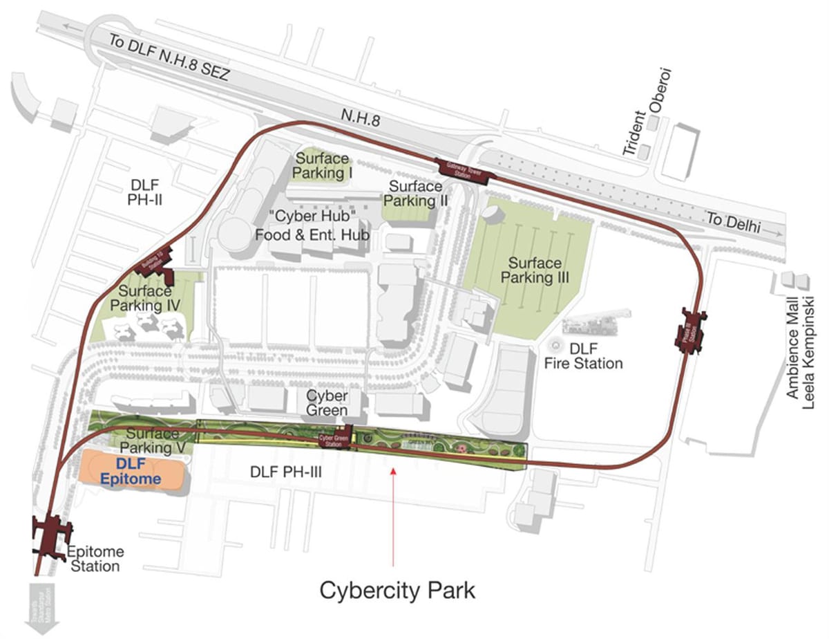 mapa ng DLF Chennai