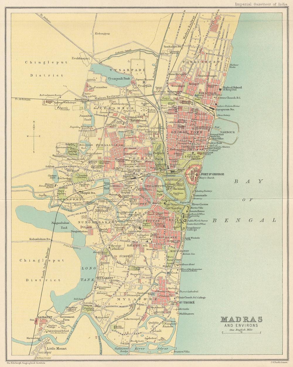 mapa ng Madras