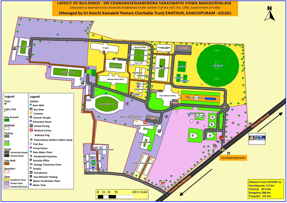 mapa ng VIT Chennai Campus