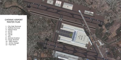 Mapa ng Chennai airport