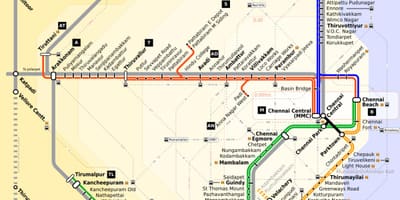 Central Chennai mapa