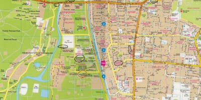Detalyadong mga mapa ng Chennai