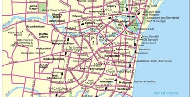 Mapa ng daan ng Chennai