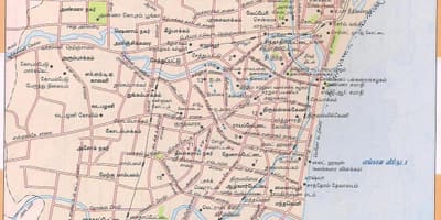 Ang mapa ng ruta ng Chennai