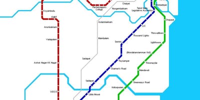 Chennai metro istasyon sa mapa