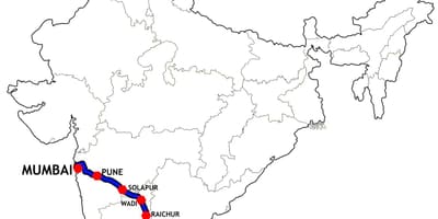 Mumbai sa Chennai mapa