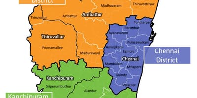 Tabas mapa ng Chennai