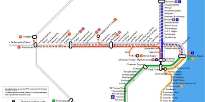 Chennai suburban railway mapa
