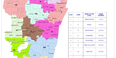 Chennai corporation ward mapa