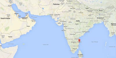 Madras sa india mapa