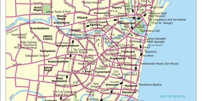 North Madras mapa